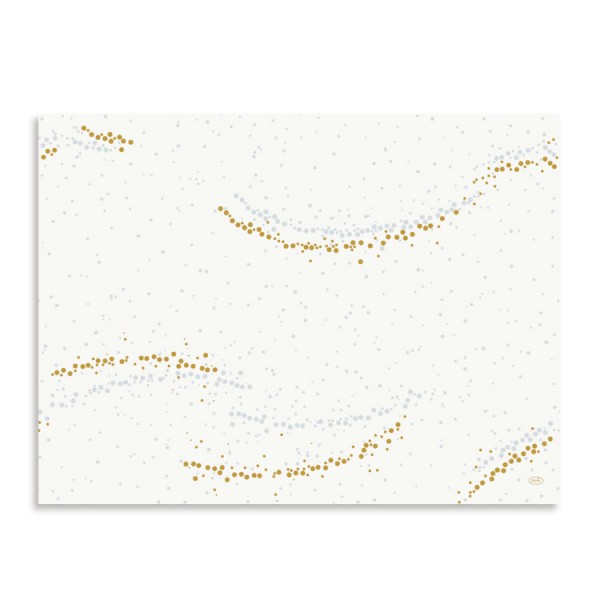 Tischset aus Dunicel „Golden Stardust white"